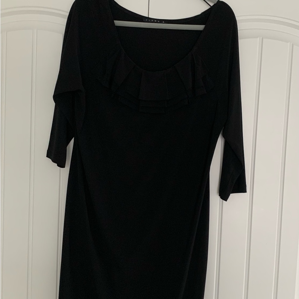 Tiana B Black XL Dress with Ruffle